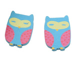 Maxbell 50Pcs Owl Wooden Pieces Glue on Bead Spacer DIY Jewelry Making for Baby Toy