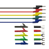 Maxbell 4mm Banana To Banana Test Leads Probes for Multimeter With Alligator Clip and U shaped Test Probe