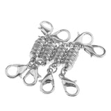 Maxbell 5pcs 5mm Silver Plated Magnetic Clasps For Necklace Jewelry Making Findings