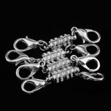 Maxbell 5pcs 5mm Silver Plated Magnetic Clasps For Necklace Jewelry Making Findings