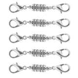 Maxbell 5pcs 5mm Silver Plated Magnetic Clasps For Necklace Jewelry Making Findings