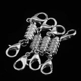 Maxbell 5pcs 5mm Silver Plated Magnetic Clasps For Necklace Jewelry Making Findings