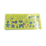 Maxbell 4Pcs Art Graphics Symbols Cartoon Drawing Template Rulers Students Painting Supplies Children Kids Drafting Stencil Ruler Stationery