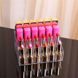 Maxbell Acrylic 24 Lipstick Holder Display Cosmetic Organizer Makeup Case Storage