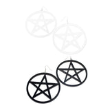 Maxbell Exaggerated Super Big Trendy NightClub Style Circle Star Stud Earrings White