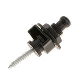 Maxbell Alloy Skidproof Belt Button Strap Lock Black for Electric Guitar & Bass