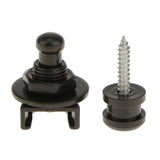 Maxbell Alloy Skidproof Belt Button Strap Lock Black for Electric Guitar & Bass