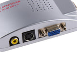 Maxbell Computer VGA to TV AV Composite Converter Adapter S-Video Box for PC Laptop Mac