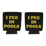 Maxbell 1 Pair I Pee in Pools Soda Beer Stubby Tin Can Cooler Chilling Holder Sleeve