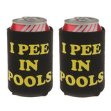 Maxbell 1 Pair I Pee in Pools Soda Beer Stubby Tin Can Cooler Chilling Holder Sleeve