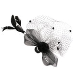 Maxbell Women Mini Top Hat Feather Fancy Dress Burlesque Halloween Costume Black