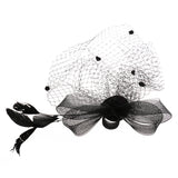 Maxbell Women Mini Top Hat Feather Fancy Dress Burlesque Halloween Costume Black