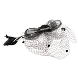 Maxbell Women Mini Top Hat Feather Fancy Dress Burlesque Halloween Costume Black