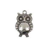 Maxbell 23x35mm Large tibetan Silver Owl Bird Charms Pendants for DIY Jewelry Pack of 10Pcs