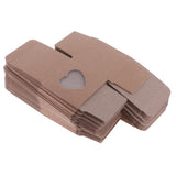 Maxbell 50pcs Vintage Kraft Paper Boxes Sweets Candy Cookies Brown Square Gift Boxes Wedding Party Supplies Love Heart Window