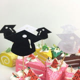 Maxbell 20x Mortarboard Shape Cake Topper Cupcake Dessert Picks Graduation Decor