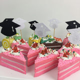 Maxbell 20x Mortarboard Shape Cake Topper Cupcake Dessert Picks Graduation Decor