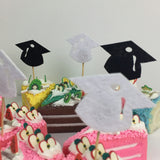 Maxbell 20x Mortarboard Shape Cake Topper Cupcake Dessert Picks Graduation Decor