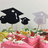 Maxbell 20x Mortarboard Shape Cake Topper Cupcake Dessert Picks Graduation Decor