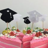 Maxbell 20x Mortarboard Shape Cake Topper Cupcake Dessert Picks Graduation Decor