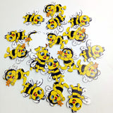 Maxbell 20 Pieces Wood Shapes Bee Embellishments for Scrapbooking Crafts