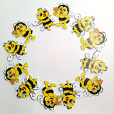 Maxbell 20 Pieces Wood Shapes Bee Embellishments for Scrapbooking Crafts