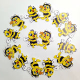 Maxbell 20 Pieces Wood Shapes Bee Embellishments for Scrapbooking Crafts