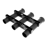 Maxbell Black PP Plastic Triple 3 Rod Boat Fishing Rod Holder Rest Socket Mount Bracket Rack with Mounting Screws Hardware