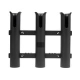 Maxbell Black PP Plastic Triple 3 Rod Boat Fishing Rod Holder Rest Socket Mount Bracket Rack with Mounting Screws Hardware