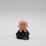 Maxbell 4Pieces Kung fu Monk Figurine Car Interior Ornament Decoration Creative Gift