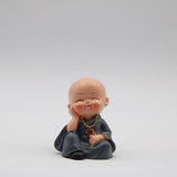 Maxbell 4Pieces Kung fu Monk Figurine Car Interior Ornament Decoration Creative Gift