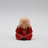 Maxbell 4Pieces Kung fu Monk Figurine Car Interior Ornament Decoration Creative Gift