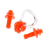 Maxbell Waterproof Soft Silicone Swimming Earplugs Ear Plugs and Nose Clip Set Sports Swimming Pool Accessories Random Color