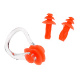 Maxbell Waterproof Soft Silicone Swimming Earplugs Ear Plugs and Nose Clip Set Sports Swimming Pool Accessories Random Color