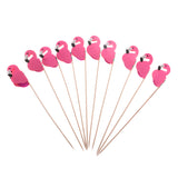 Maxbell 10 Pieces Flamingo Cupcake Picks Cake Toppers Baby Shower Party Decoration