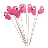 Maxbell 10 Pieces Flamingo Cupcake Picks Cake Toppers Baby Shower Party Decoration