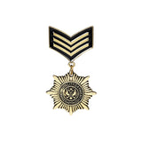 Maxbell Mens Punk Uniform Medal Streampunk Gothic Brooches Badge Brooch Pin