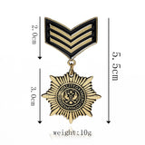 Maxbell Mens Punk Uniform Medal Streampunk Gothic Brooches Badge Brooch Pin