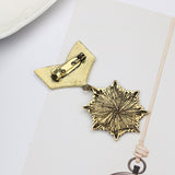Maxbell Mens Punk Uniform Medal Streampunk Gothic Brooches Badge Brooch Pin