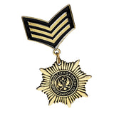 Maxbell Mens Punk Uniform Medal Streampunk Gothic Brooches Badge Brooch Pin