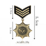 Maxbell Mens Punk Uniform Medal Streampunk Gothic Brooches Badge Brooch Pin