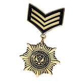 Maxbell Mens Punk Uniform Medal Streampunk Gothic Brooches Badge Brooch Pin