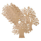 Maxbell 10 Pieces Unpainted Blank Wood Wooden Tree Embellishments for DIY Crafts