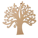 Maxbell 10 Pieces Unpainted Blank Wood Wooden Tree Embellishments for DIY Crafts