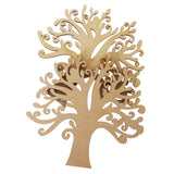 Maxbell 10 Pieces Unpainted Blank Wood Wooden Tree Embellishments for DIY Crafts