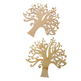 Maxbell 10 Pieces Unpainted Blank Wood Wooden Tree Embellishments for DIY Crafts