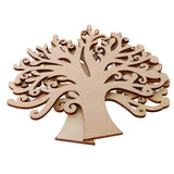 Maxbell 10 Pieces Unpainted Blank Wood Wooden Tree Embellishments for DIY Crafts