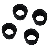 Maxbell 4 Pieces Black Rubber 50.8mm 2'' Fishing Rod Holder Pole Rest Rack Bracket Mount Insert Protectors Replacement Accessories