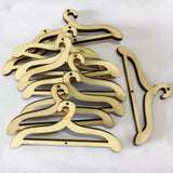 Maxbell 10 Pieces Wood Clothes Hanger Craft for Home Decoration Hanging Embellishment Children Handwork 2.5cm/0.98''