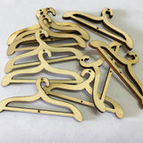 Maxbell 10 Pieces Wood Clothes Hanger Craft for Home Decoration Hanging Embellishment Children Handwork 2.5cm/0.98''